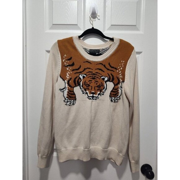 Forever 21 Plus 0x Animal Print Tiger Double Sided Print Sweater - Picture 5 of 5